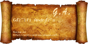 Gálfi András névjegykártya
