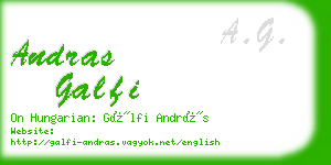 andras galfi business card